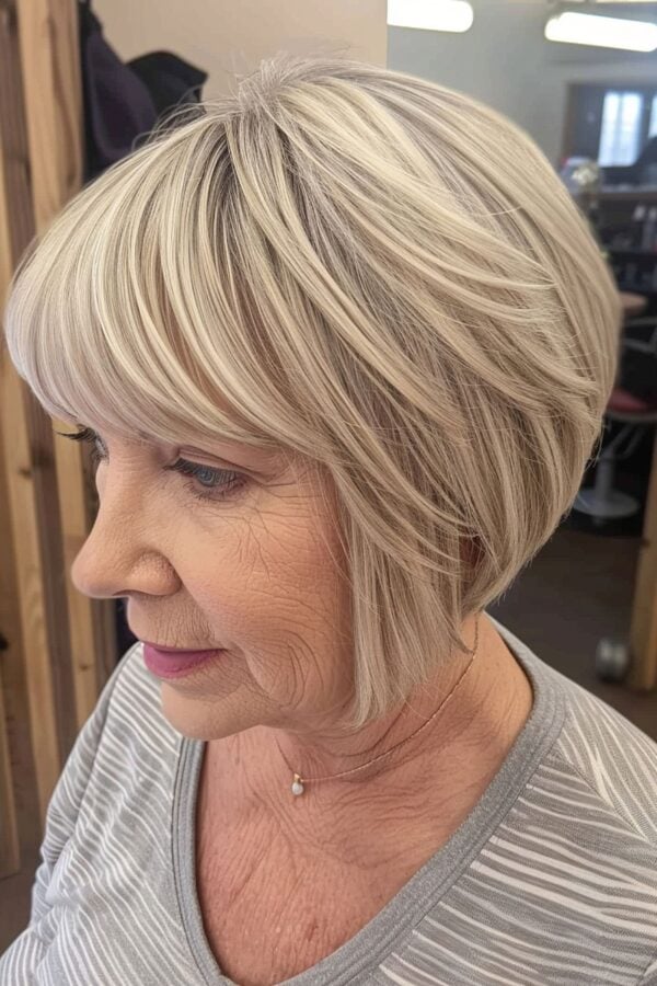 28 Stylish Wedge Haircuts for Women Over 60