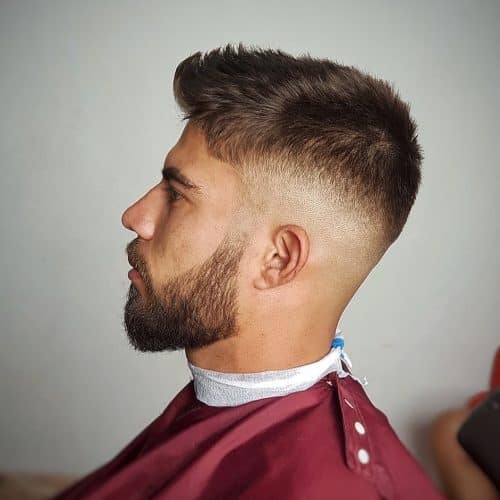 The Faux Hawk Crop Haircut with Mid Fade