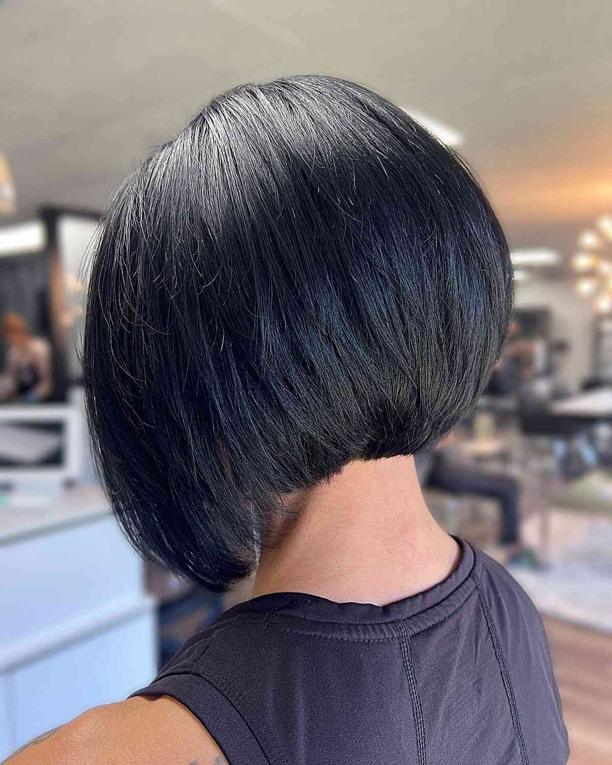 The Most Perfect A-Line Bob for women with jet black tresses