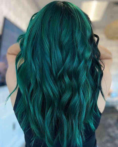 Light to Dark Green Hair Colors - 49 Ideas to See (Photos)