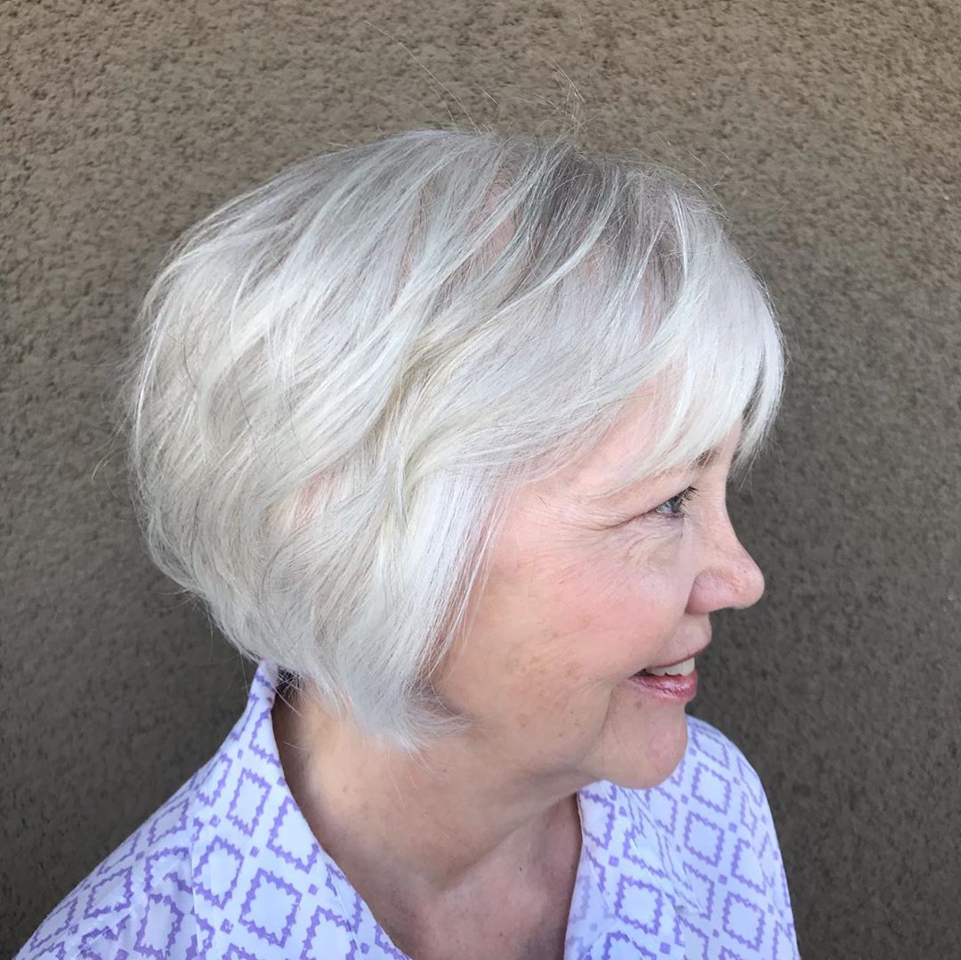 The Short Bob with Bangs for Women Over 60