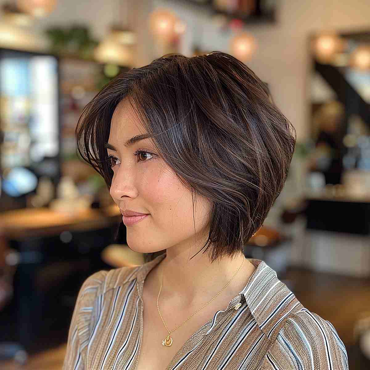 The Stacked Bob Cut for Thin Hair