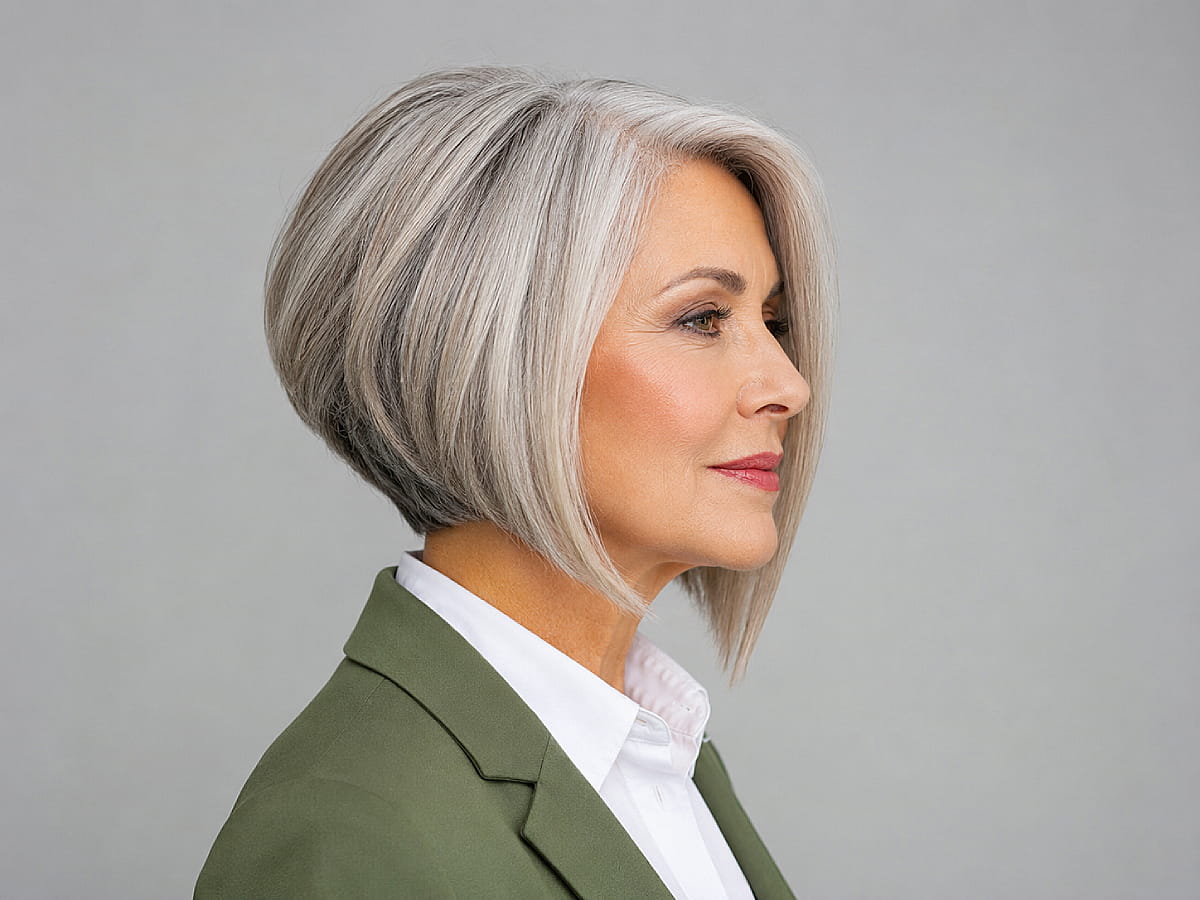 Stunning A-line Bob Haircuts for Older women