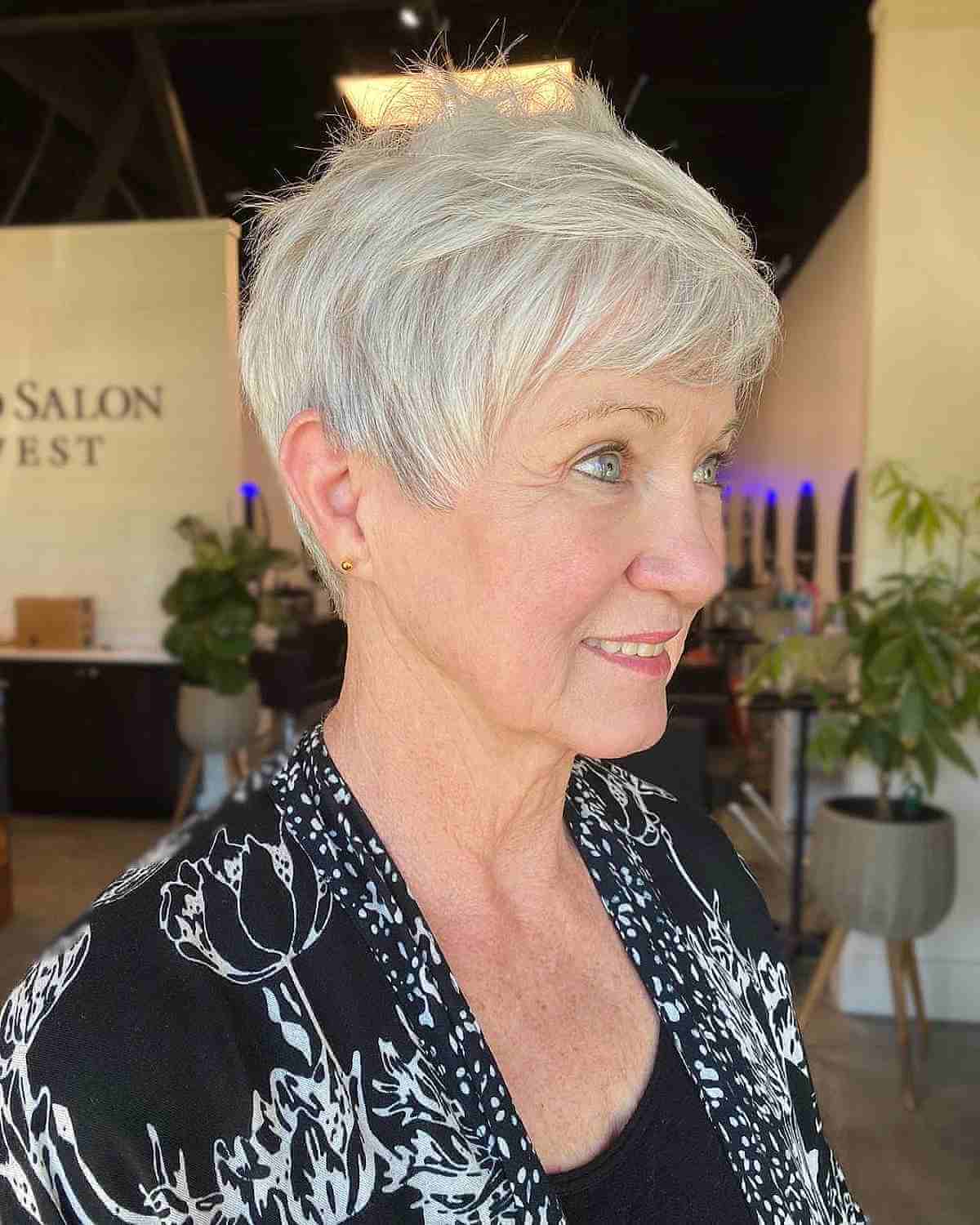 The Angelic White Pixie Cut and Color