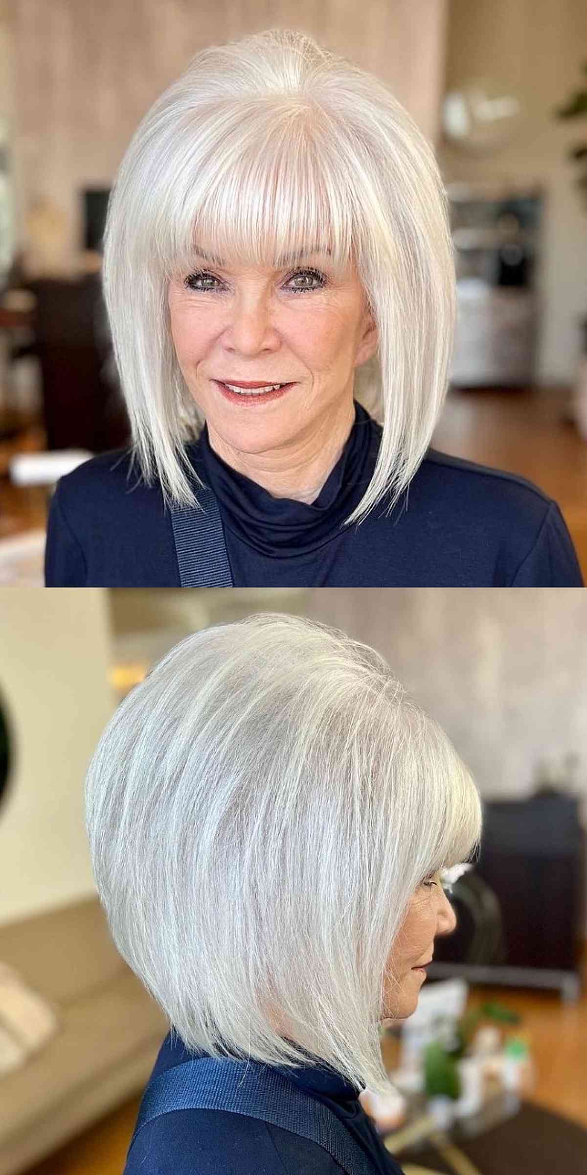 The Wispy Casual Long Bob for Ladies Over Fifty