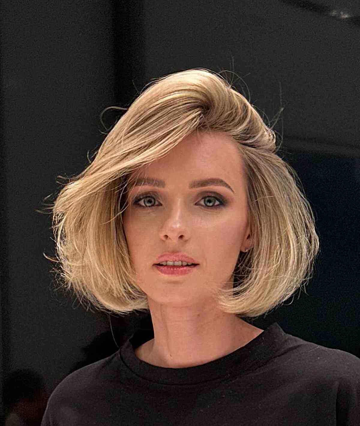 Thick Airy Bob with Deep SIde Part