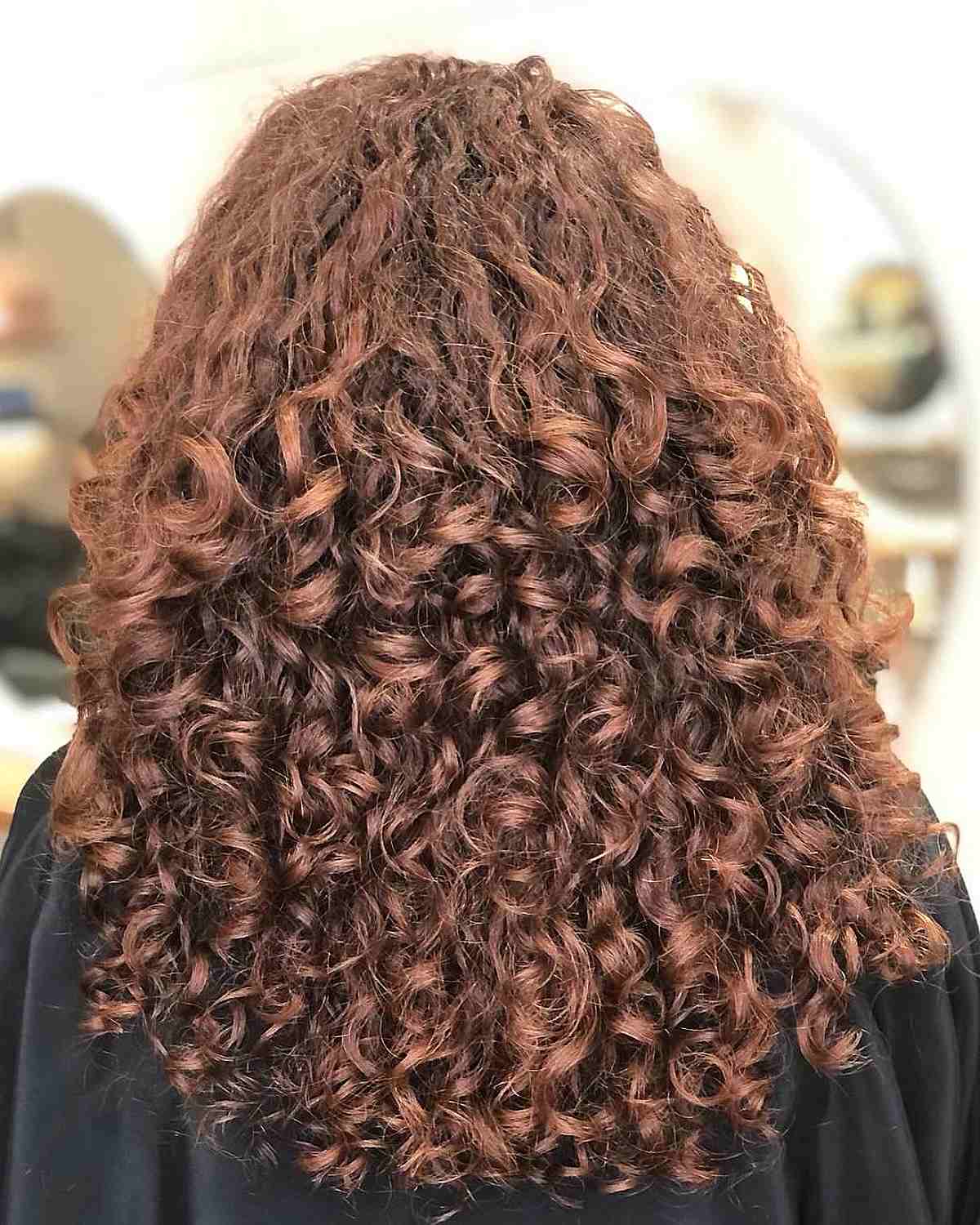 Thick Chestnut-Toned Curls