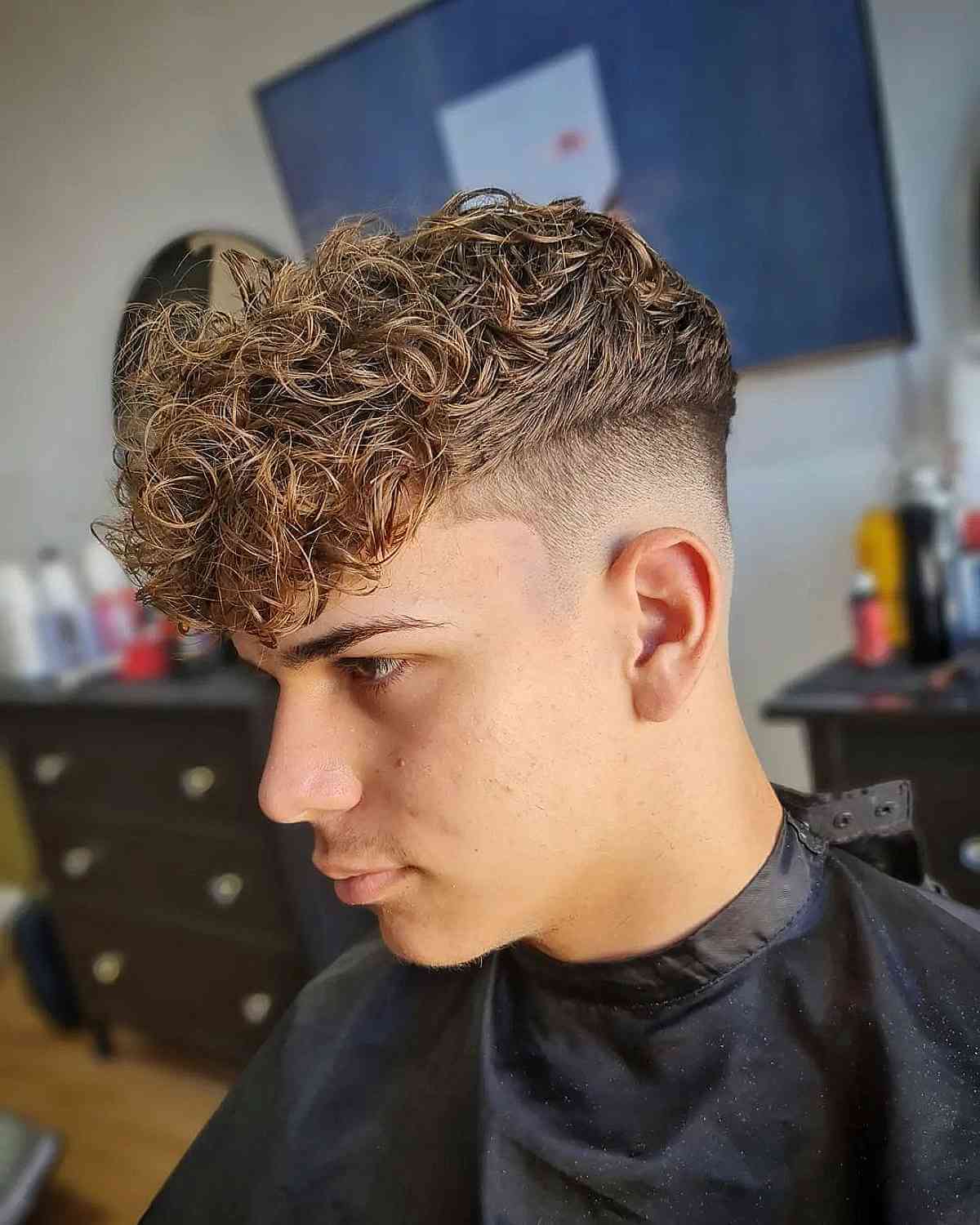 Thick Curly Top Hair for Men