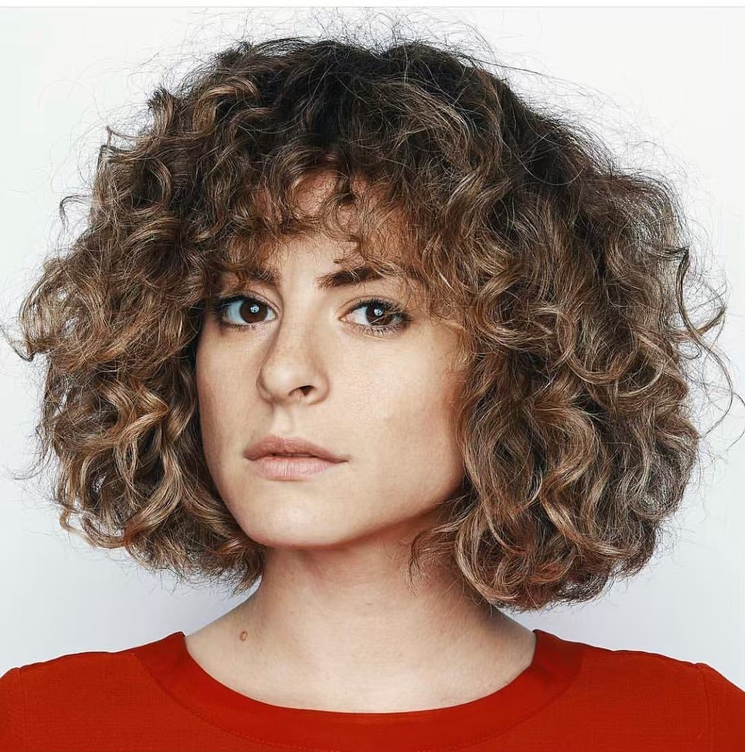 Cute Curly Bob for Thick Frizzy Hair