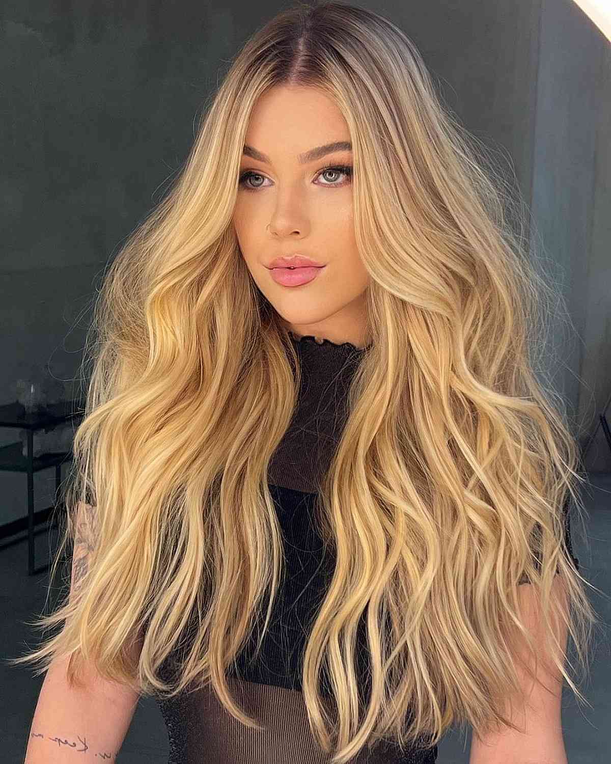 Thick Long Blonde Surfer Hair