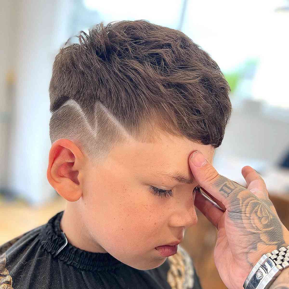 Thick Wavy Top with Bangs for Little Boys