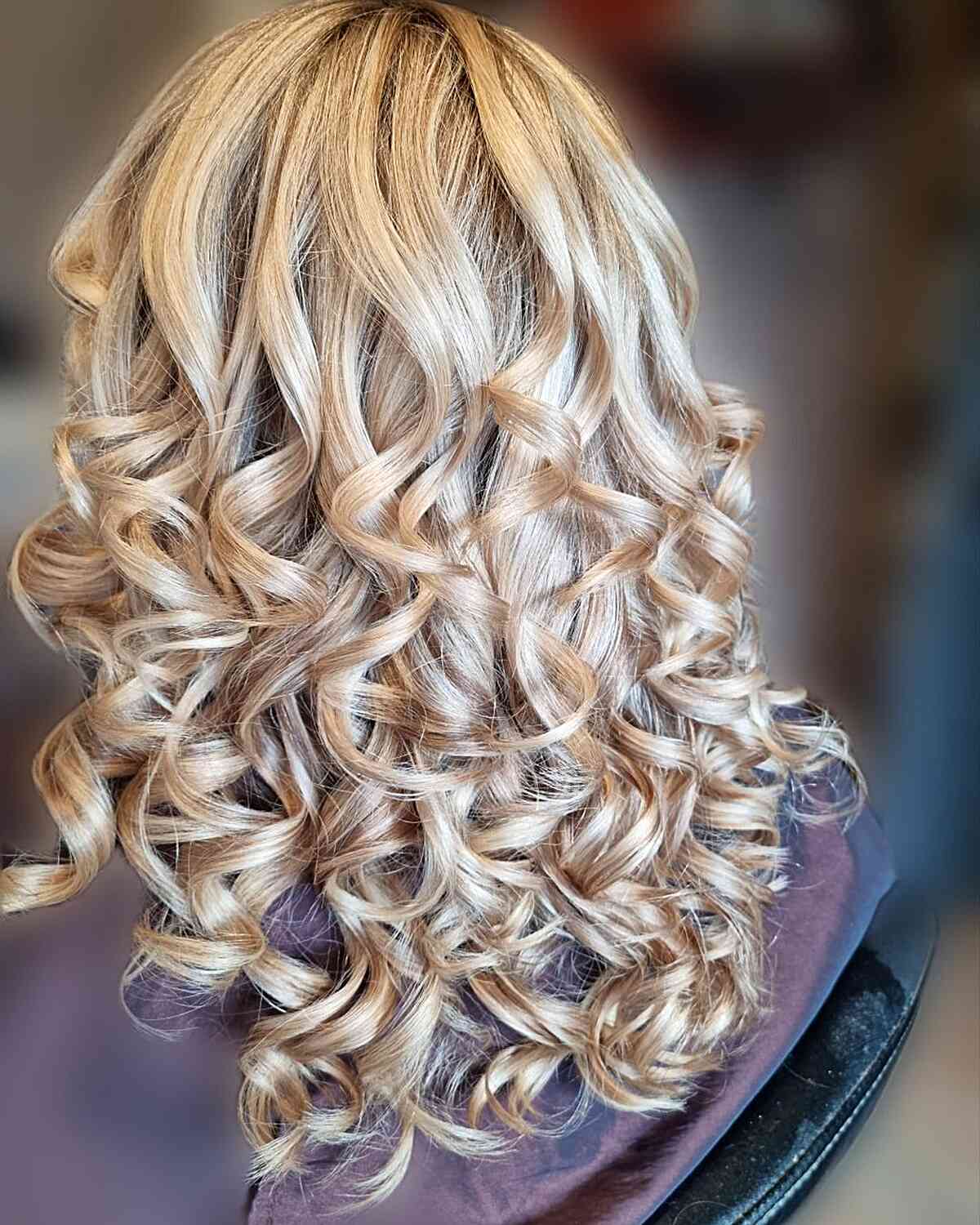 Tight Blonde Curls Party Hairstyle