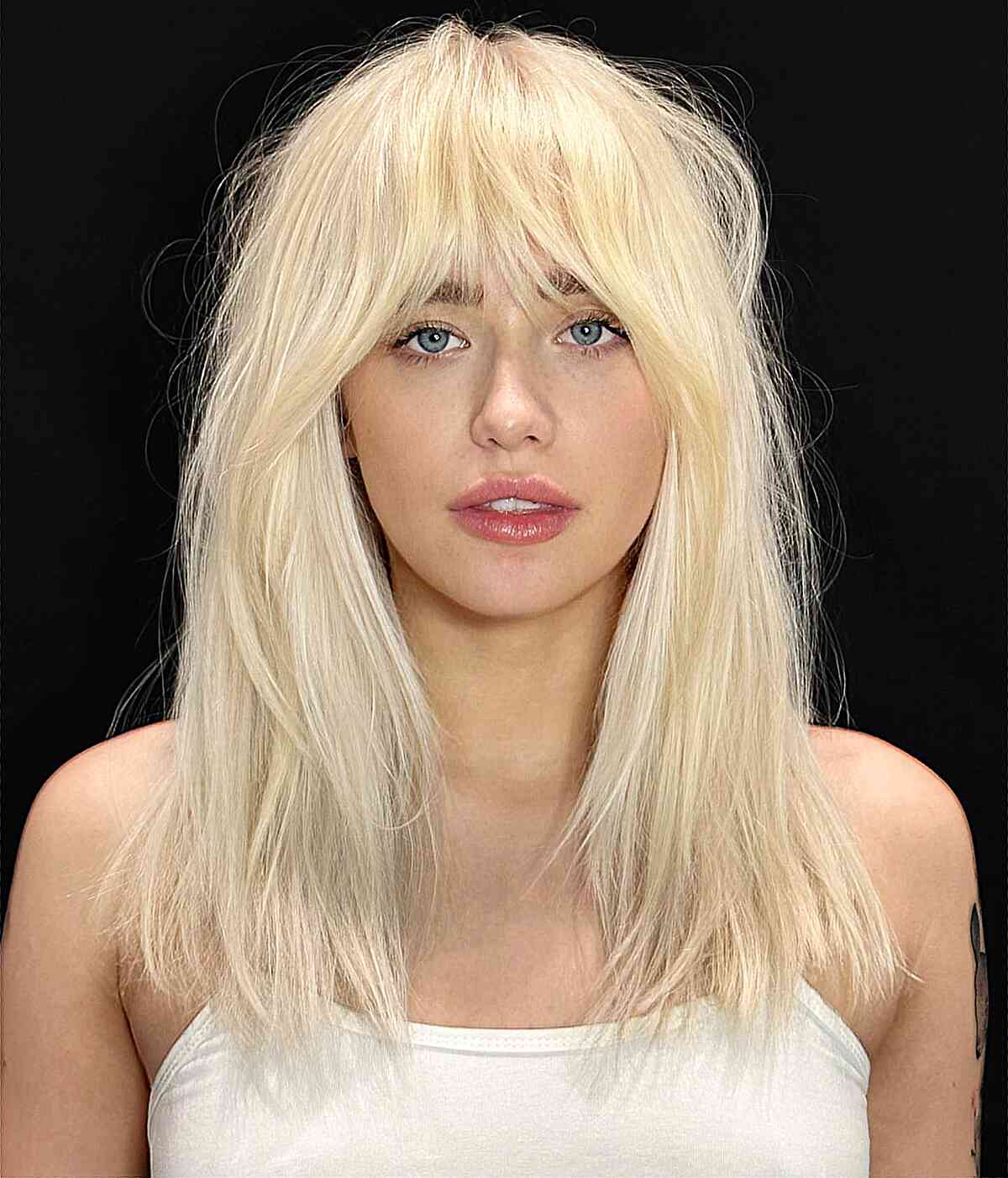 Totally Blonde Shag on Thick Medium-Length Hair for women with choppy ends