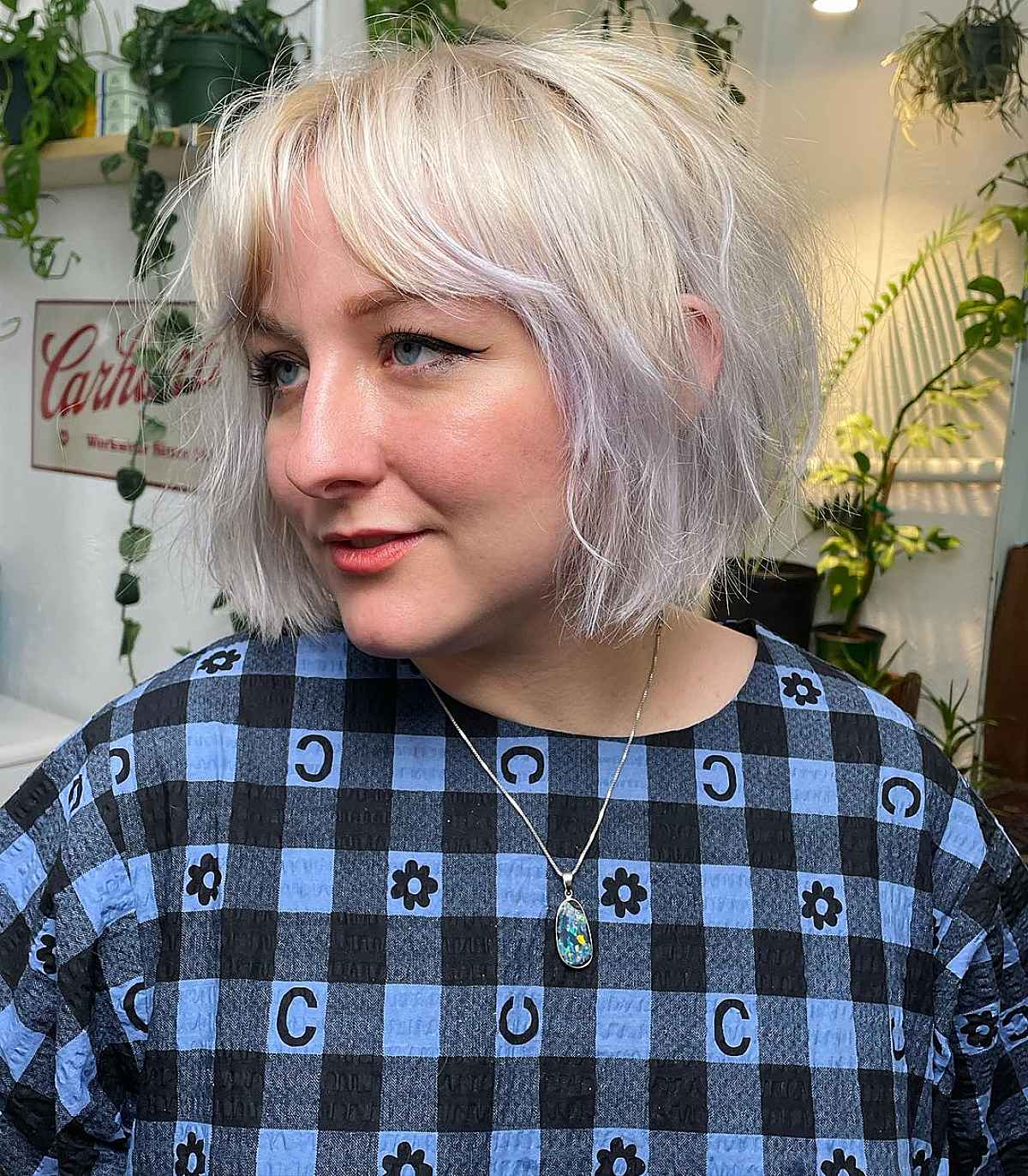 Tousled A-line Cut with a Curtain Fringe