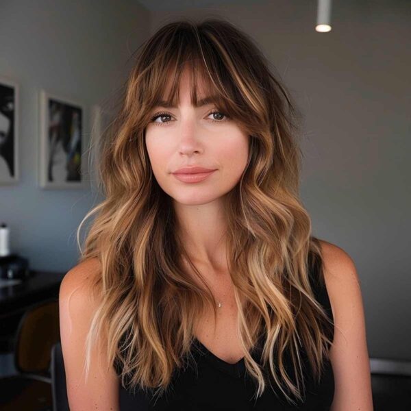 64 Best Layered Hair with Bangs for 2024
