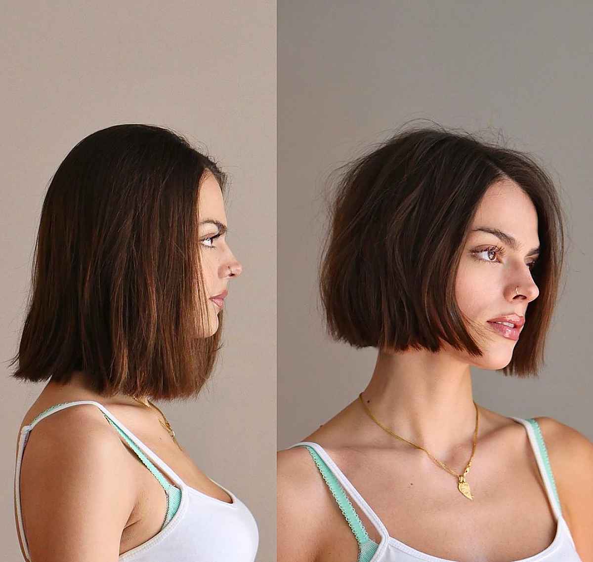 Tousled Modern Bob with a Side Part