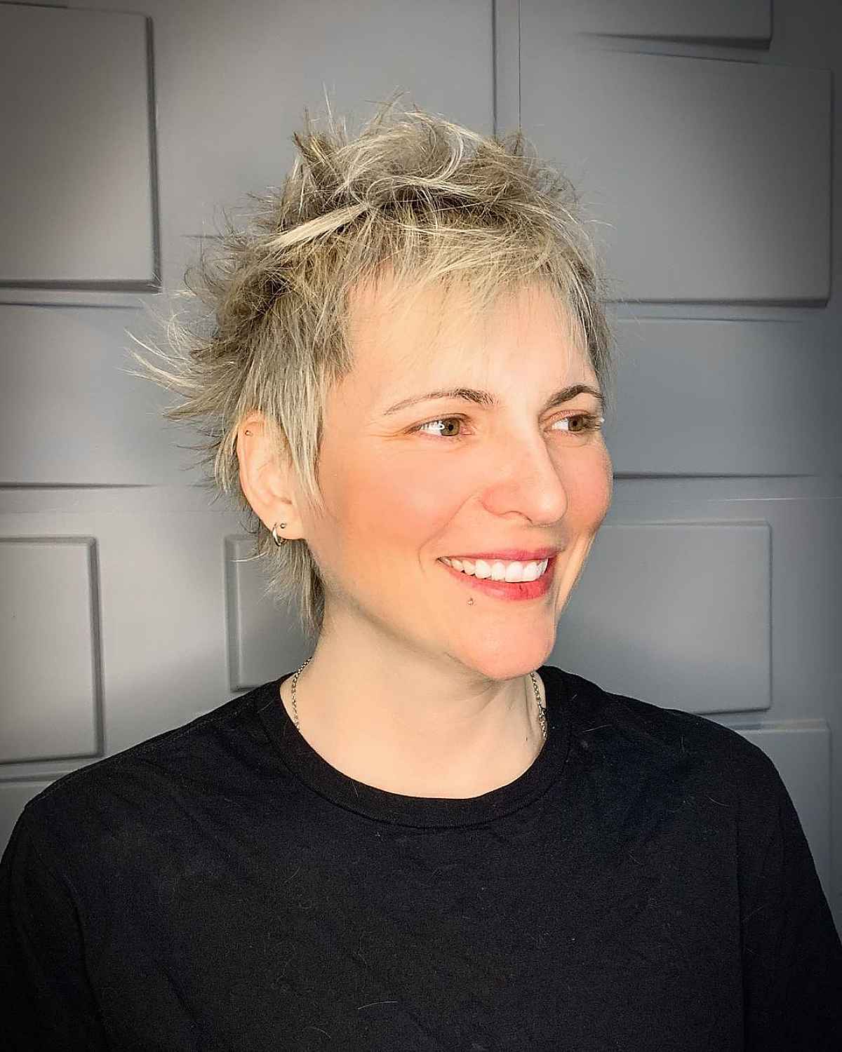 Tousled Spiky Pixie on 40-Year-Old Women