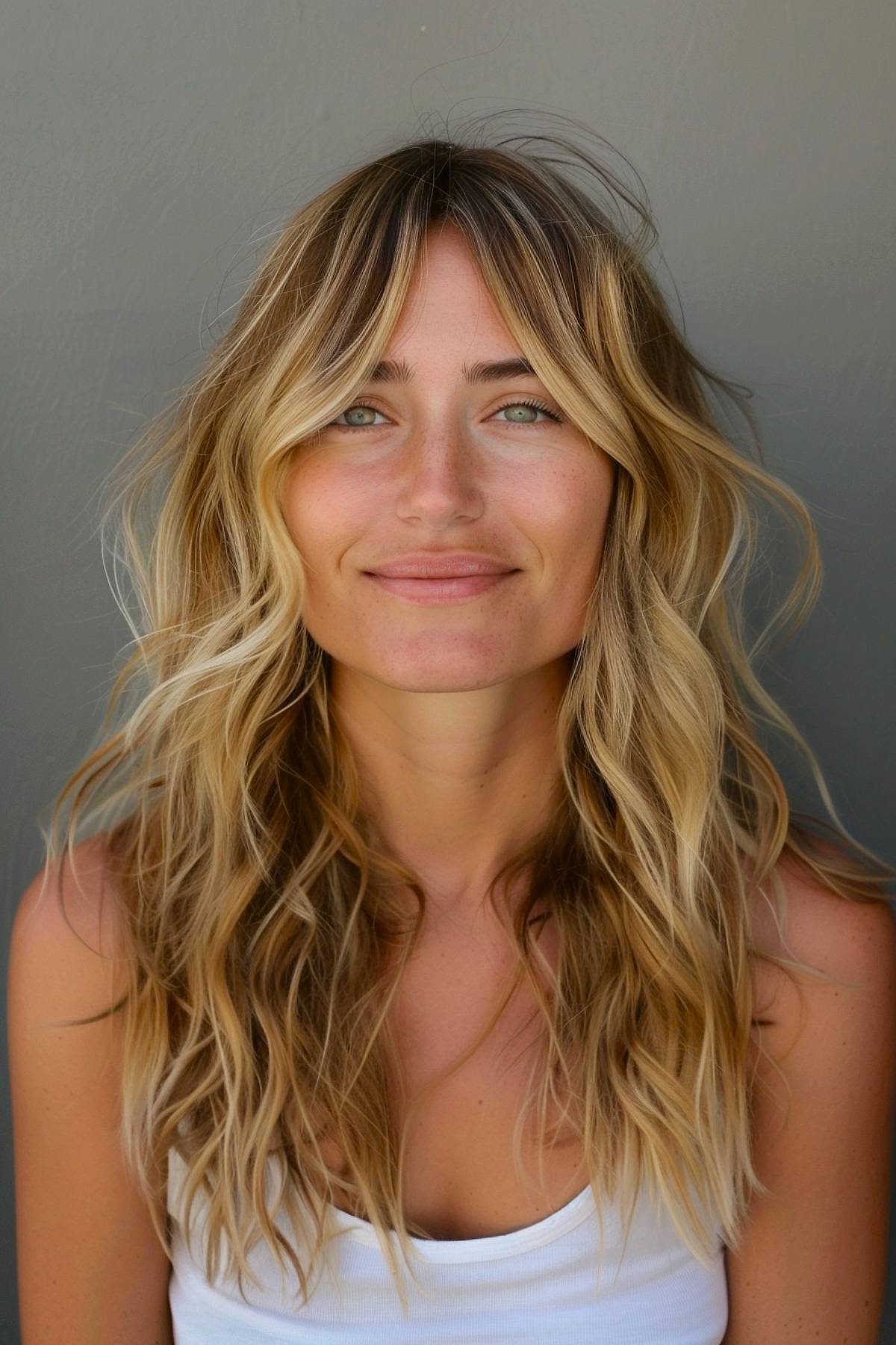 TousleVibe haircut with beachy waves and feathered ends