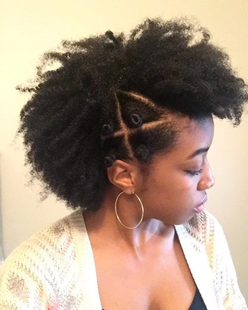 Transitioning Hair with Side Bantu Knots