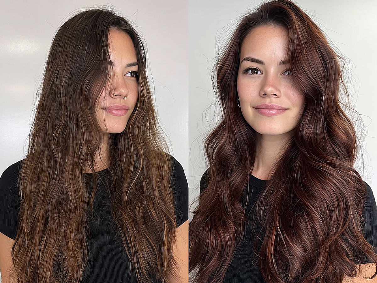 Trendy cherry chocolate hair color ideas