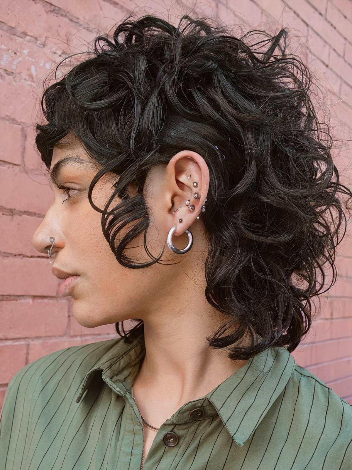 Curly mullet for Black women with natural curls