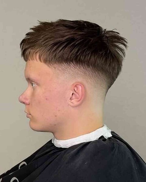 A Trendy Drop Fade Haircut for Teenage Boys