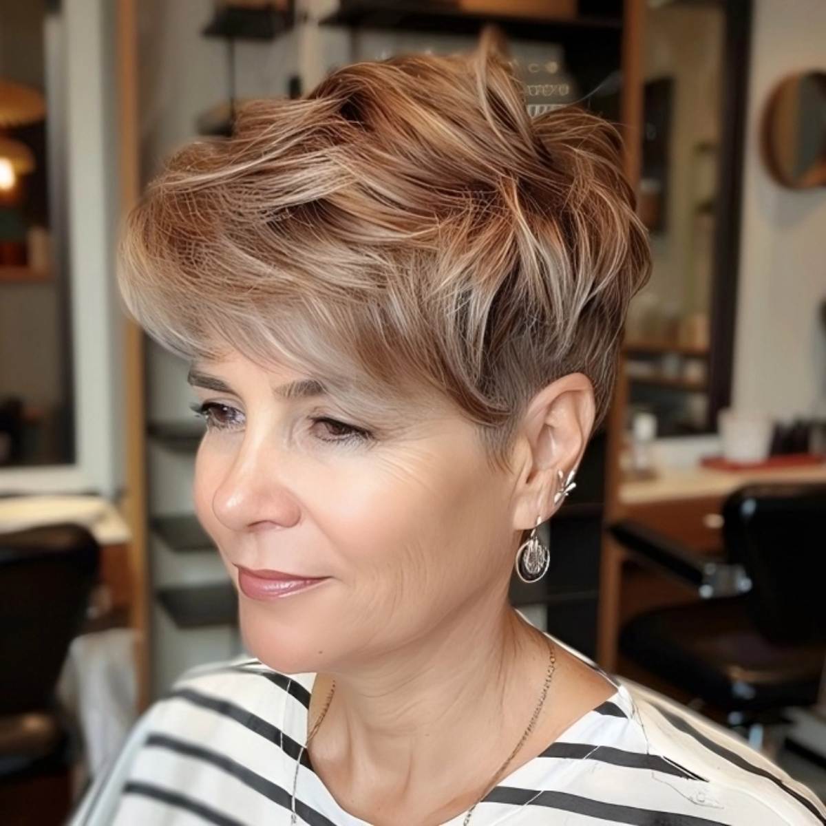 Trendy Pixie hairstyle for Older Women