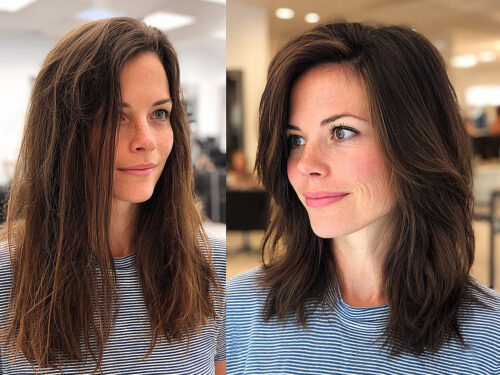 Trendy shoulder-length shag haircut ideas