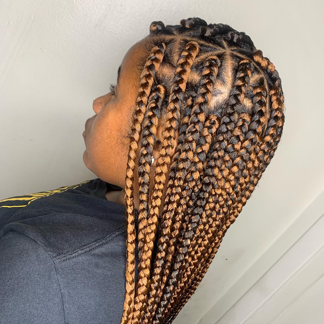 24 Exceptional Triangle Box Braids To Try Now