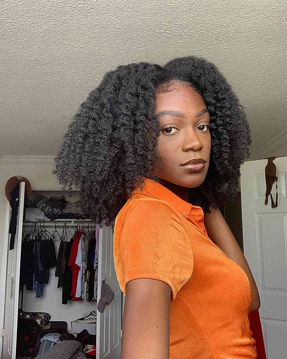 Mid-length Layered Twist Out Hairstyle with Volume