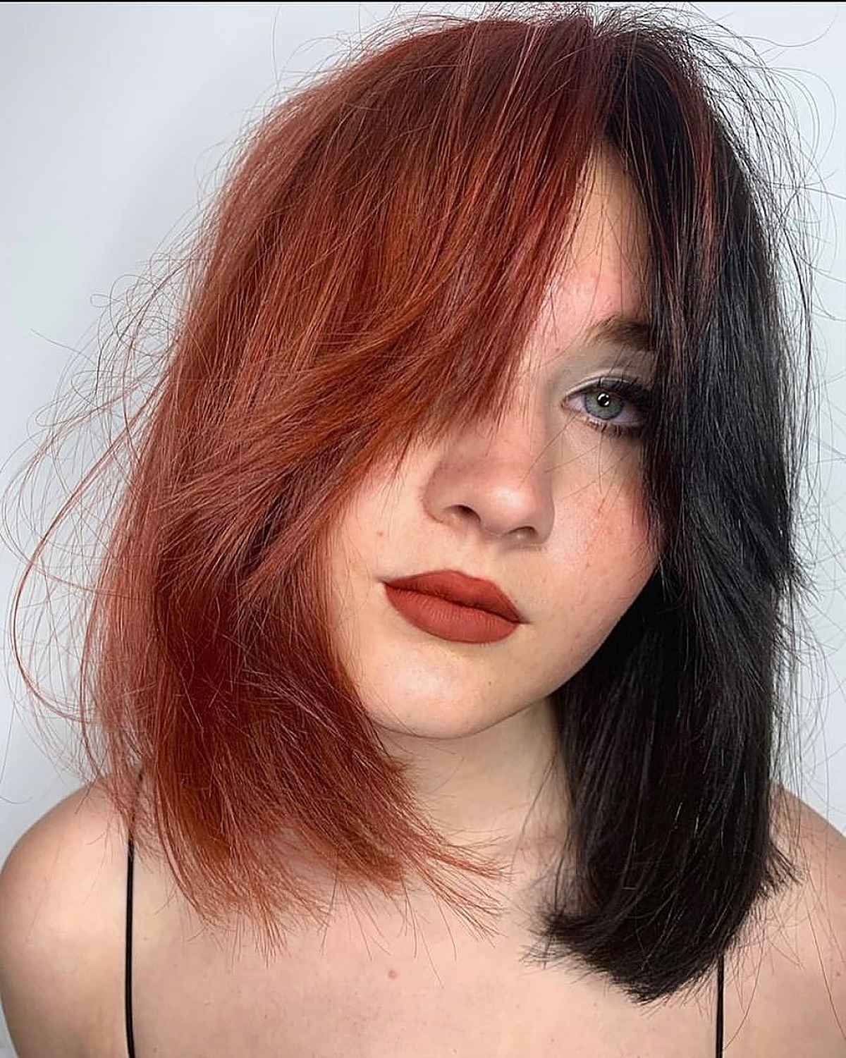 Two-Toned Long Bob with Bangs