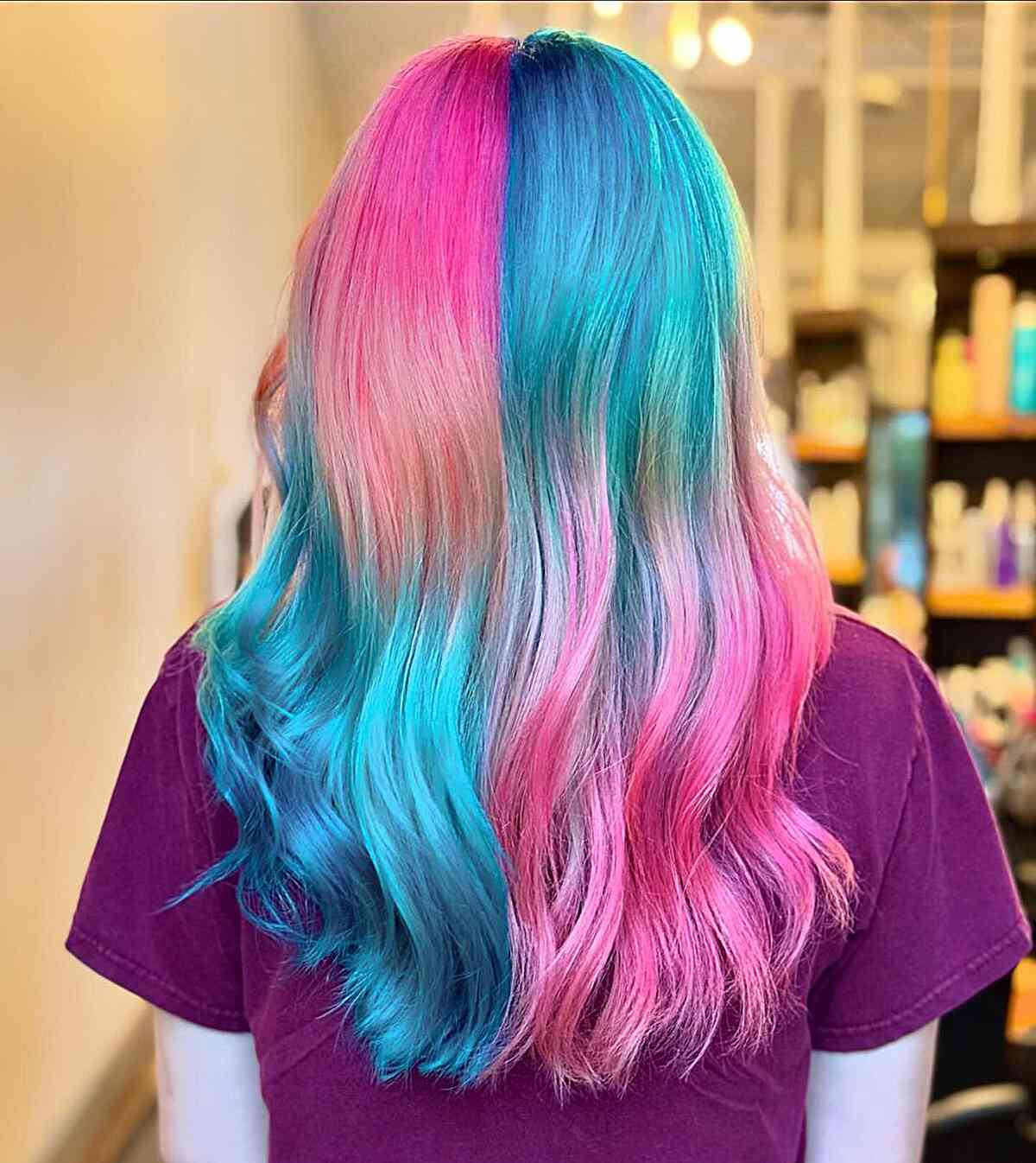 Two-Way Cotton Candy Ombre for Long Tresses