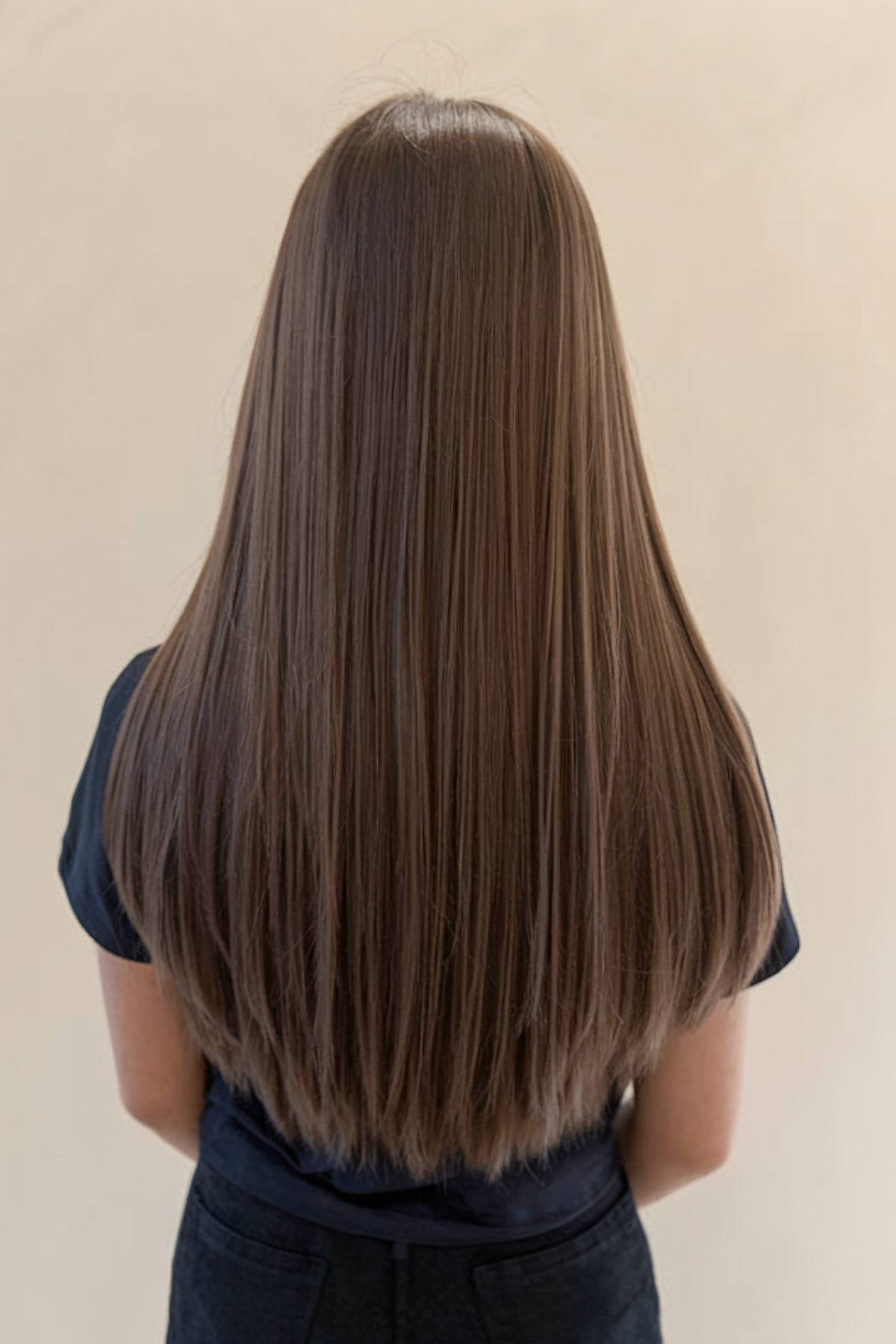 U shape haircut for long straight hair