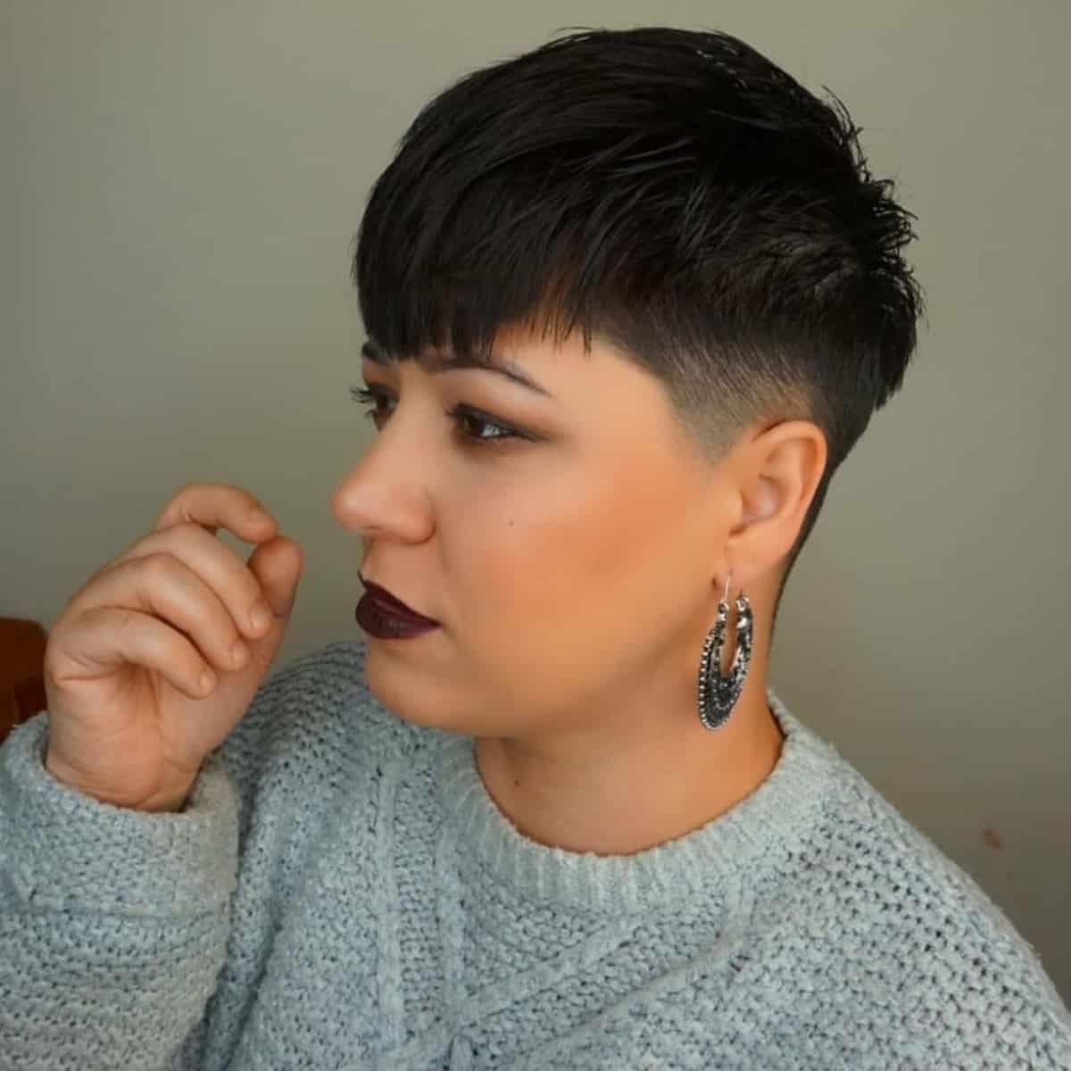 Undercut Bowl Hairstyle for Women