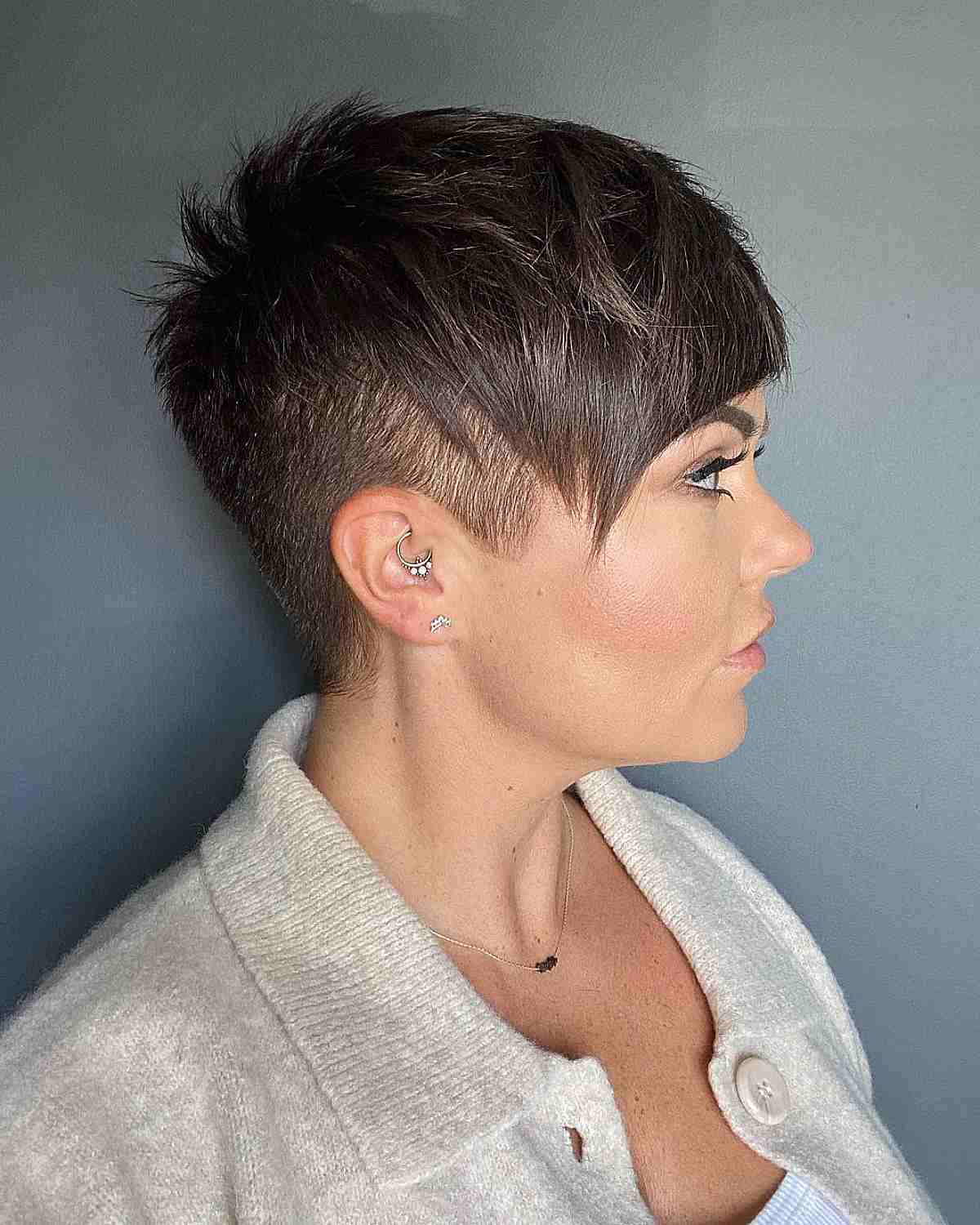 Undercut Fade with Side-Swept Bangs