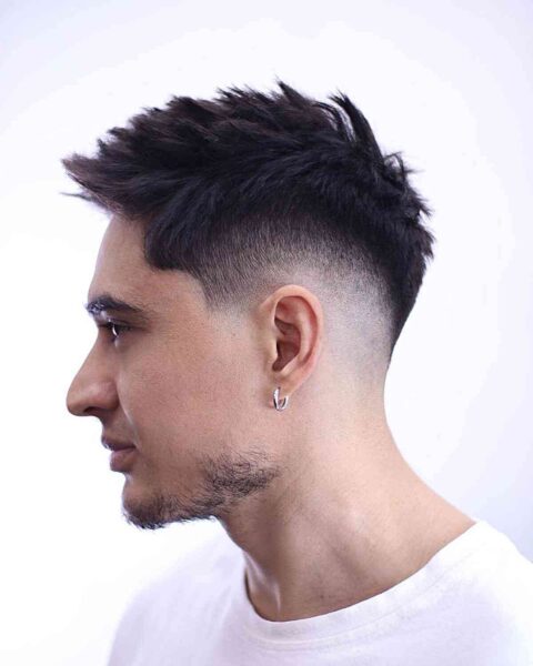 Trendy Faux Hawk Fade Haircuts For Men In