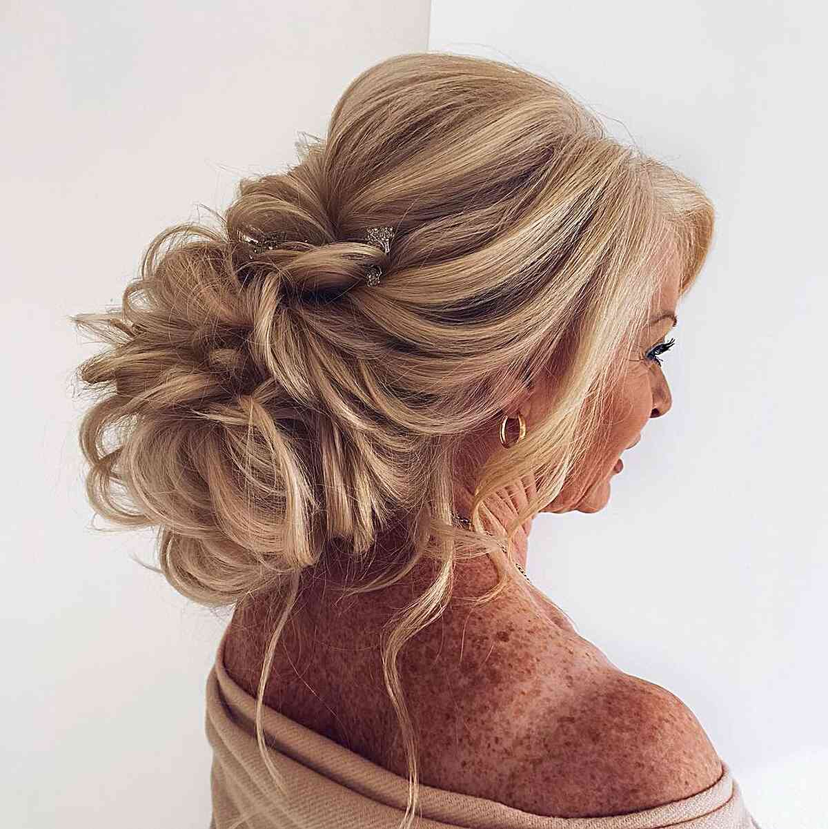 Upstyle for Long Blonde Hair and the Mother of the Groom