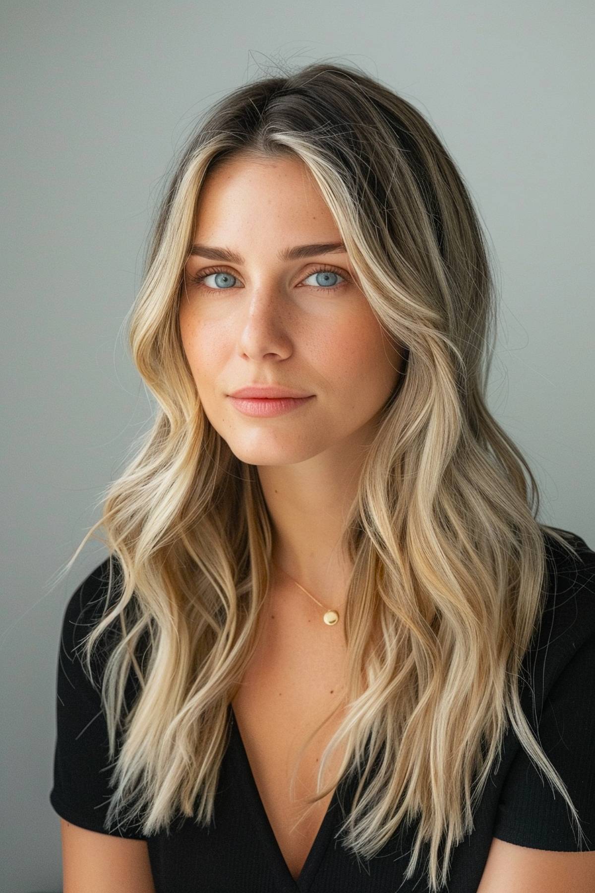 Vanilluxe hair color with creamy vanilla blonde balayage highlights