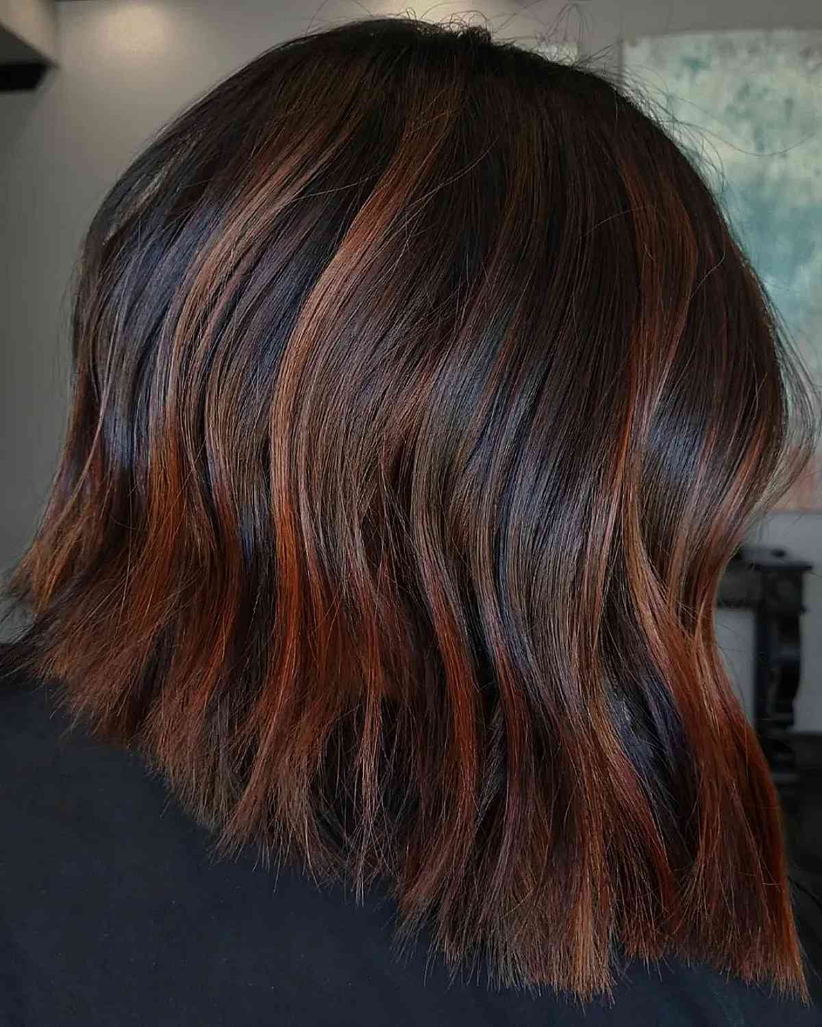 Very Dark Brown with Red Highlights