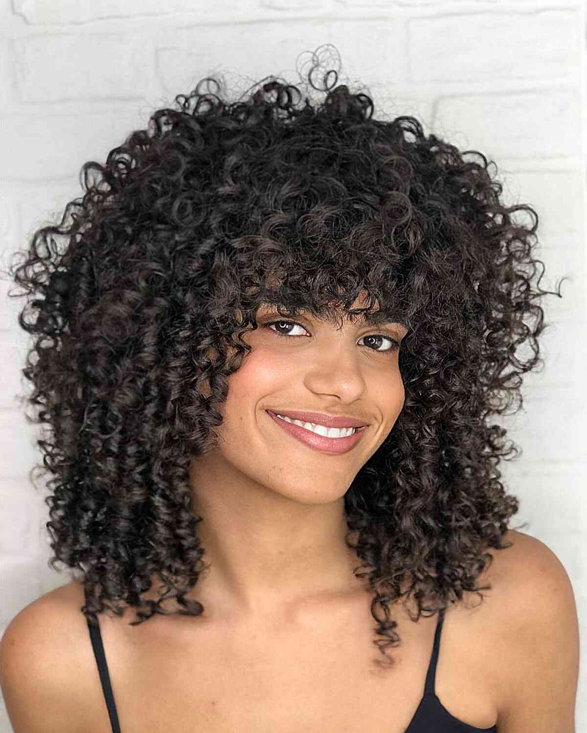 Very full natural curls for black women