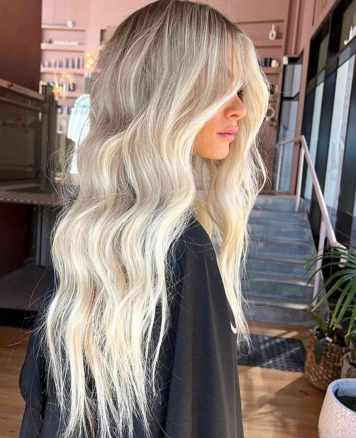 Very Long Barbie Blonde Hair with Dark Roots
