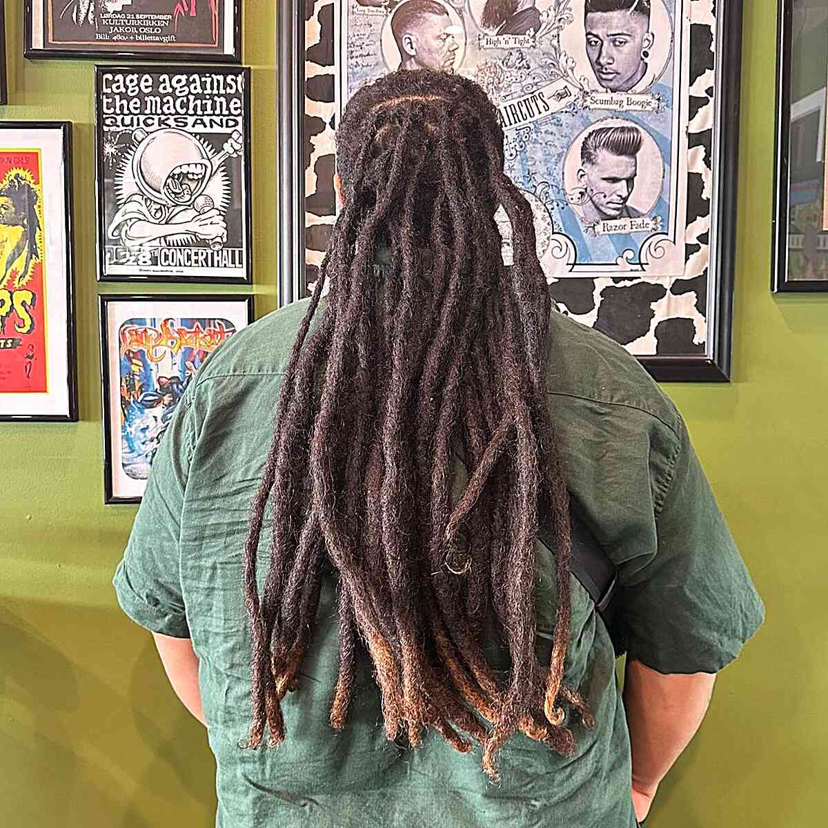 Very Long Freeform Dreads Drullet on Men of Any Age