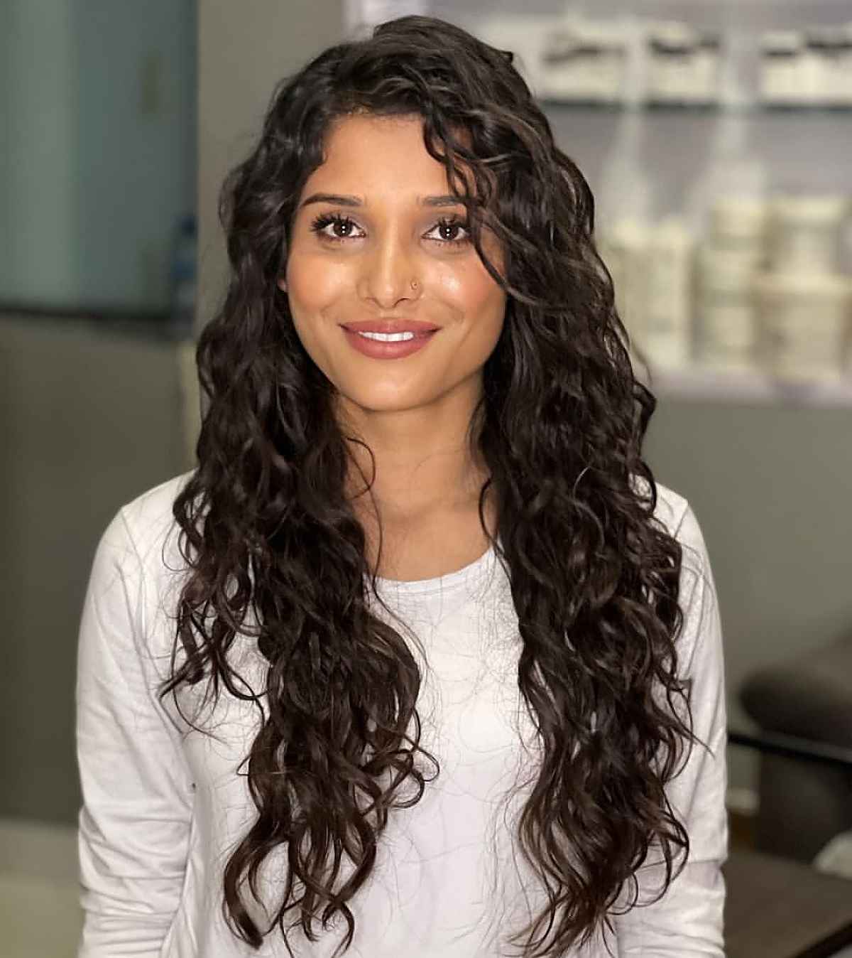 Very Long Loose Curls with Blended Layers