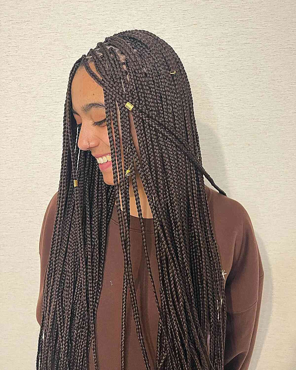 Very Long Small Micro Braids with Cuffs
