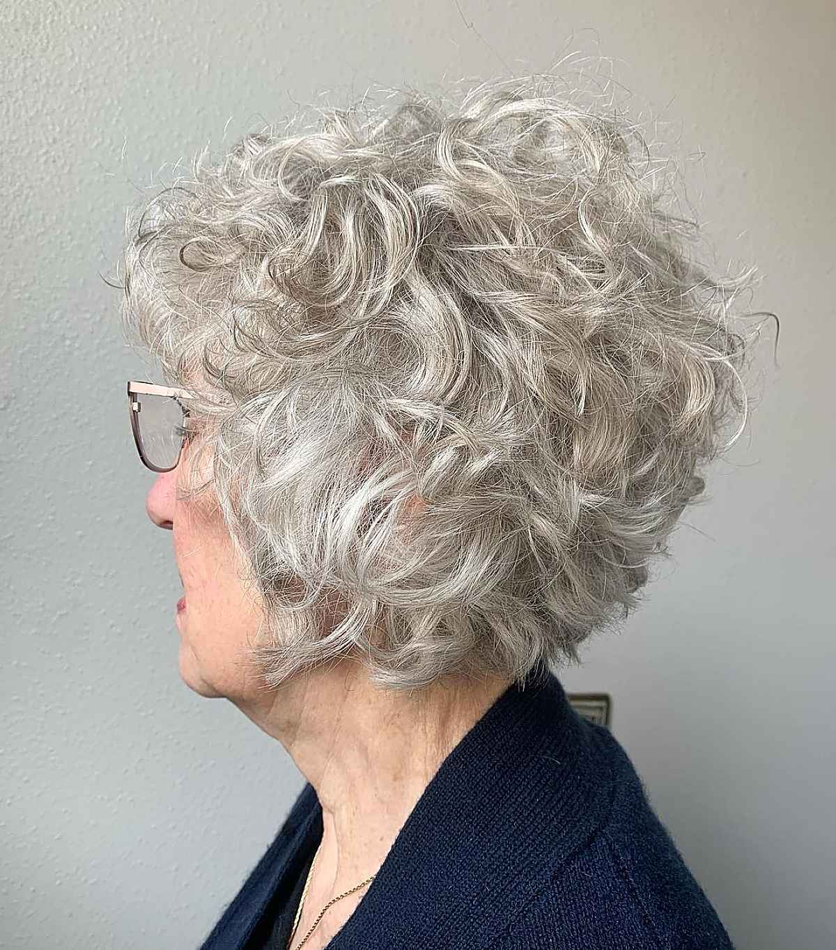 Very Short Bob for ladies over 60 with Fine Curly Hair