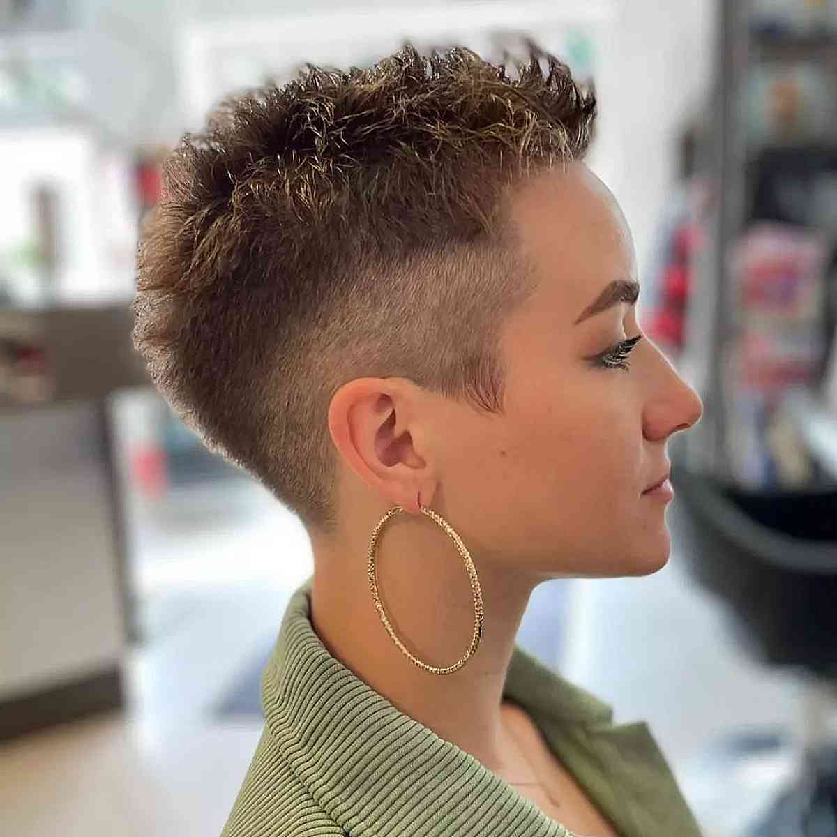 Very Short Fauxhawk Pixie with a Textured Top