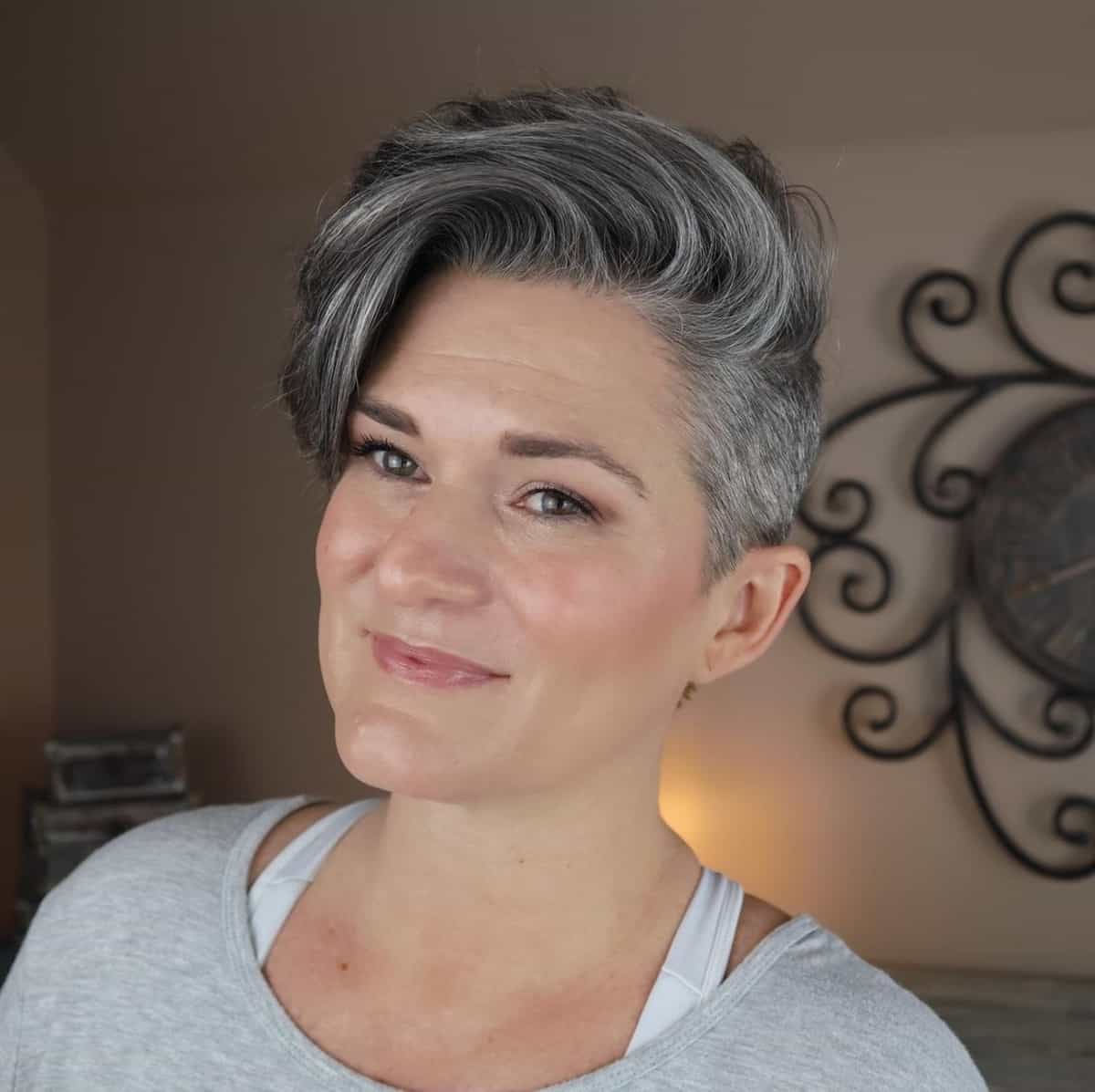 Very short Funky Pixie for Women Over 40