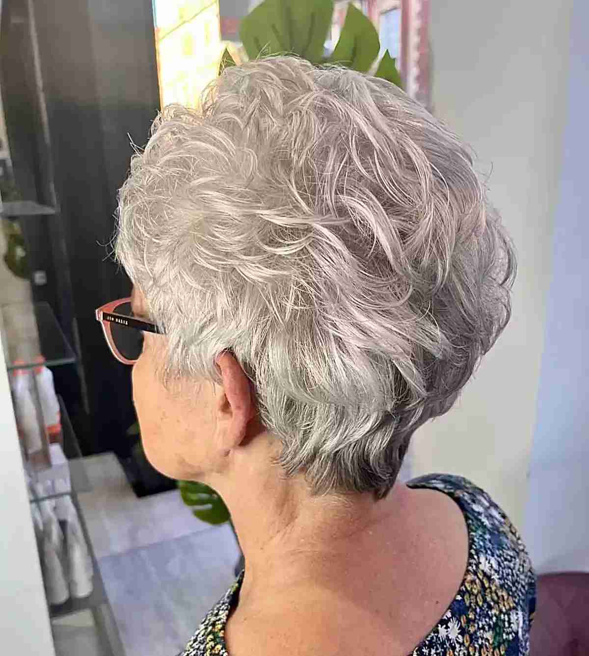 Very Short Hair with Ash Gray Tones for Women Aged 60