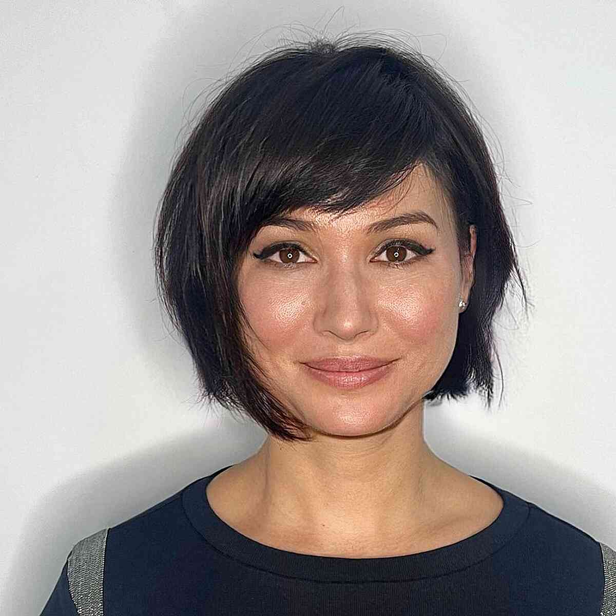 Very Short Inverted Bob with Bangs and Layers