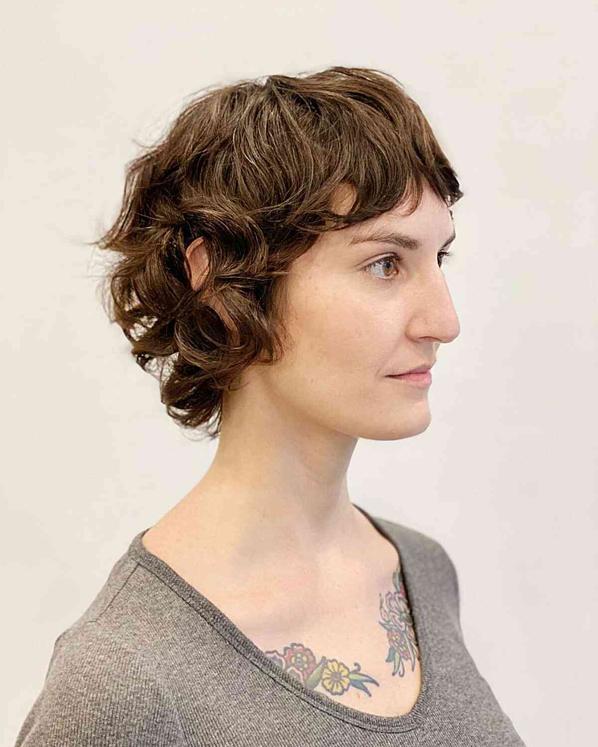 Very Short Long Shag Pixie with Heavy Layers